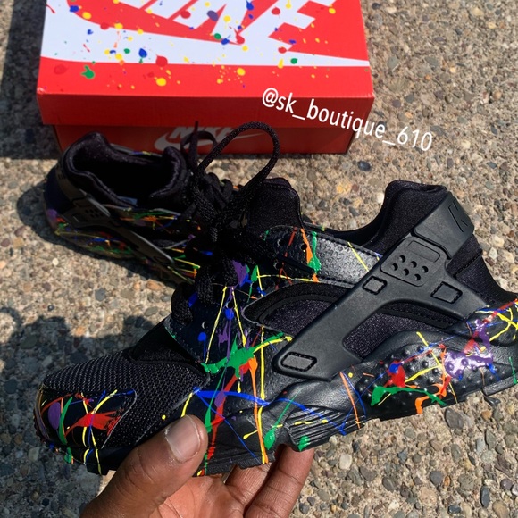 Custom Nike huarache size 4.5 grade school - Picture 1 of 4